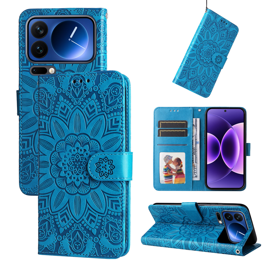 Mandala-Blumen Kunstleder Klapp Hülle/Flip Case für Xiaomi 17, 17 Pro, 17 Pro Max | ZITOCASES®
