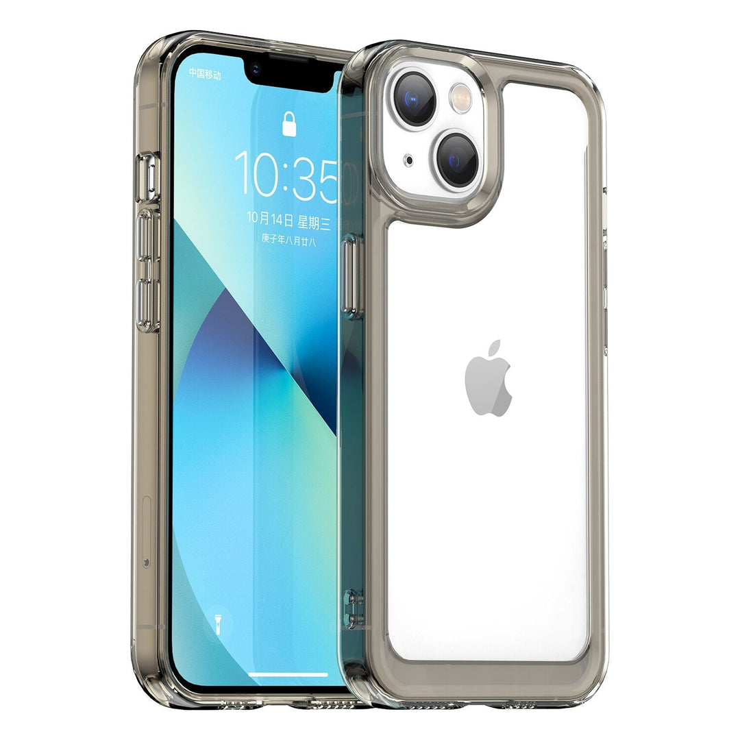 Transparente Silikon/Plastik Hülle/Case mit buntem Rahmen für iPhone 16, 15-Serie | ZITOCASES®