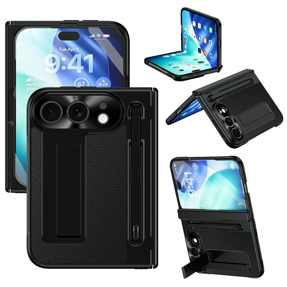 Bunte Kunstleder/Hartplastik Vollschutz [KLARSICHT] Hülle/Case mit integriertem Ständer und Stift für iPhone Ultra | ZITOCASES®