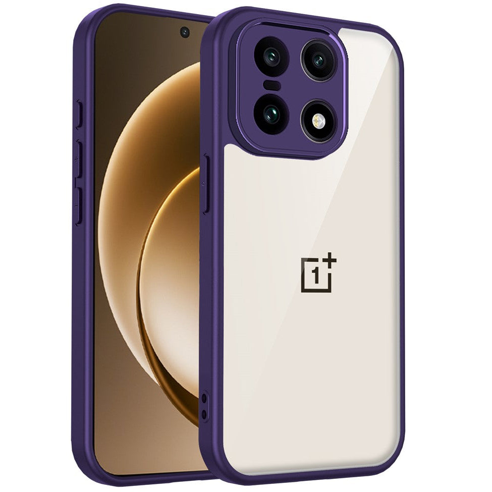 Transparente Silikon/Plastik Hülle/Case mit buntem Rahmen für OnePlus 15 | ZITOCASES®