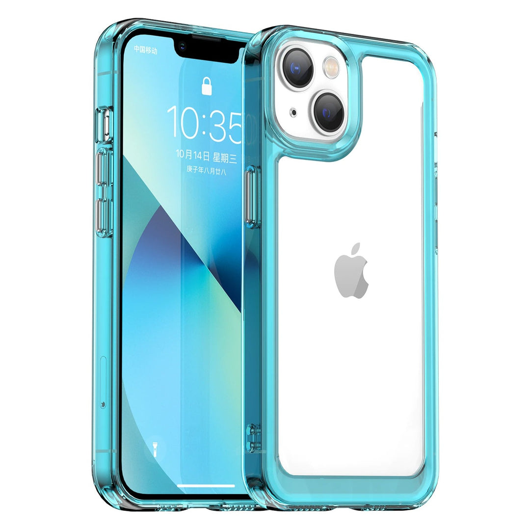 SALE | iPhone 11 | Transparente Silikon/Plastik Hülle/Case mit blauem Rahmen | ZITOCASES®