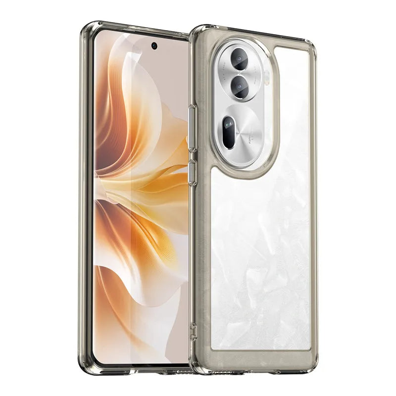 Transparente Silikon/Plastik Hülle/Case mit buntem Rahmen für Oppo Reno 13, 13 Pro, 12, 12 Pro, 11, 11 Pro, 10, 10 Pro, 9, 9 Pro, 9 Pro Plus, 8, 8T, 8 Pro, 7, 7 Pro, 7 SE, 6, 4, 4Z, 4 Pro, Find X8, X8 Pro, X7, X7 Ultra, X6, X6 Pro | ZITOCASES®