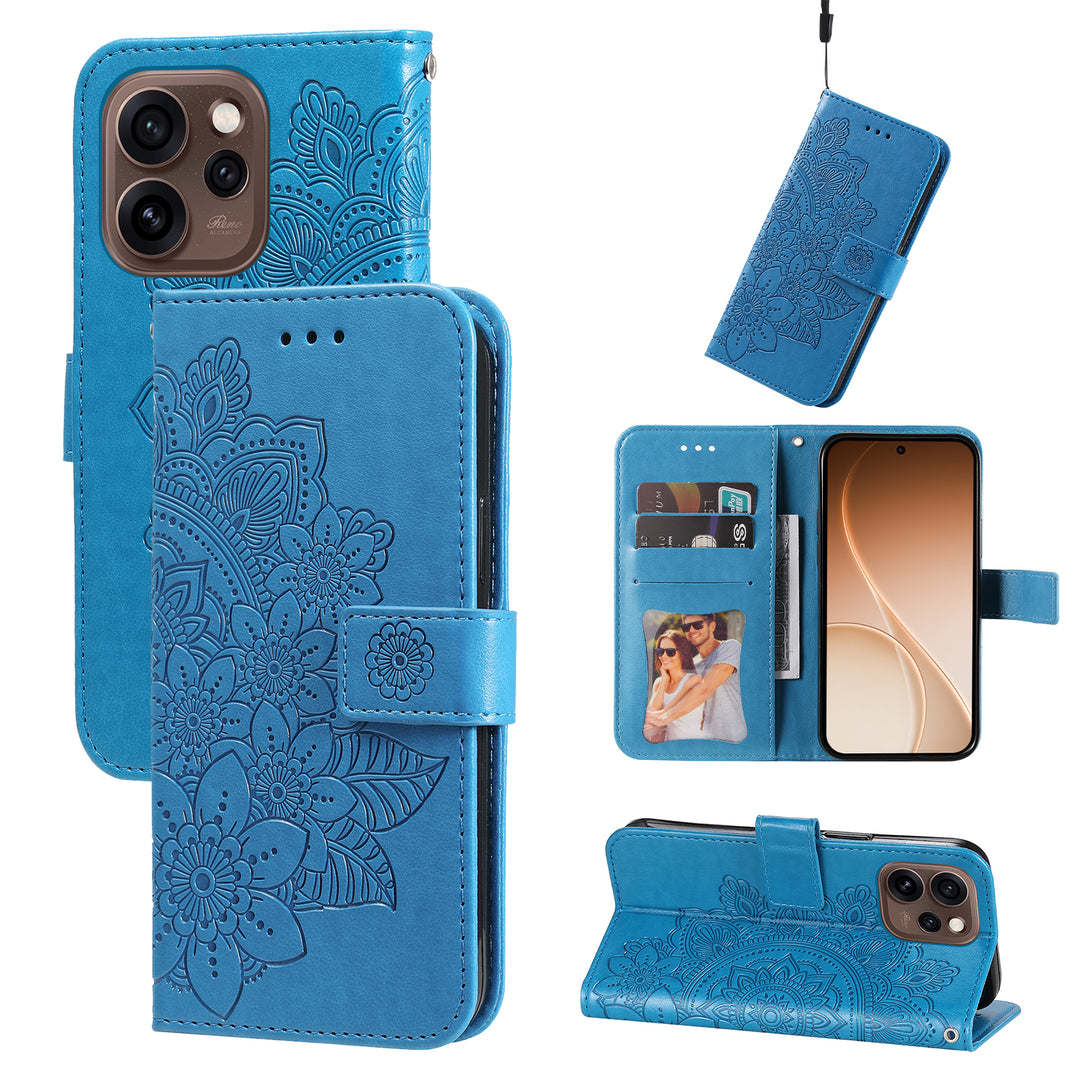 Mandala-Blumen Kunstleder Klapp Hülle/Flip Case für Oppo Reno 15, 15 Pro, 15 FS, 15 F | ZITOCASES®