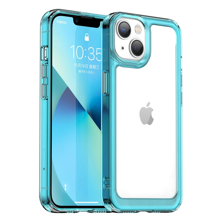 Transparente Silikon/Plastik Hülle/Case mit buntem Rahmen für iPhone 16, 15-Serie | ZITOCASES®