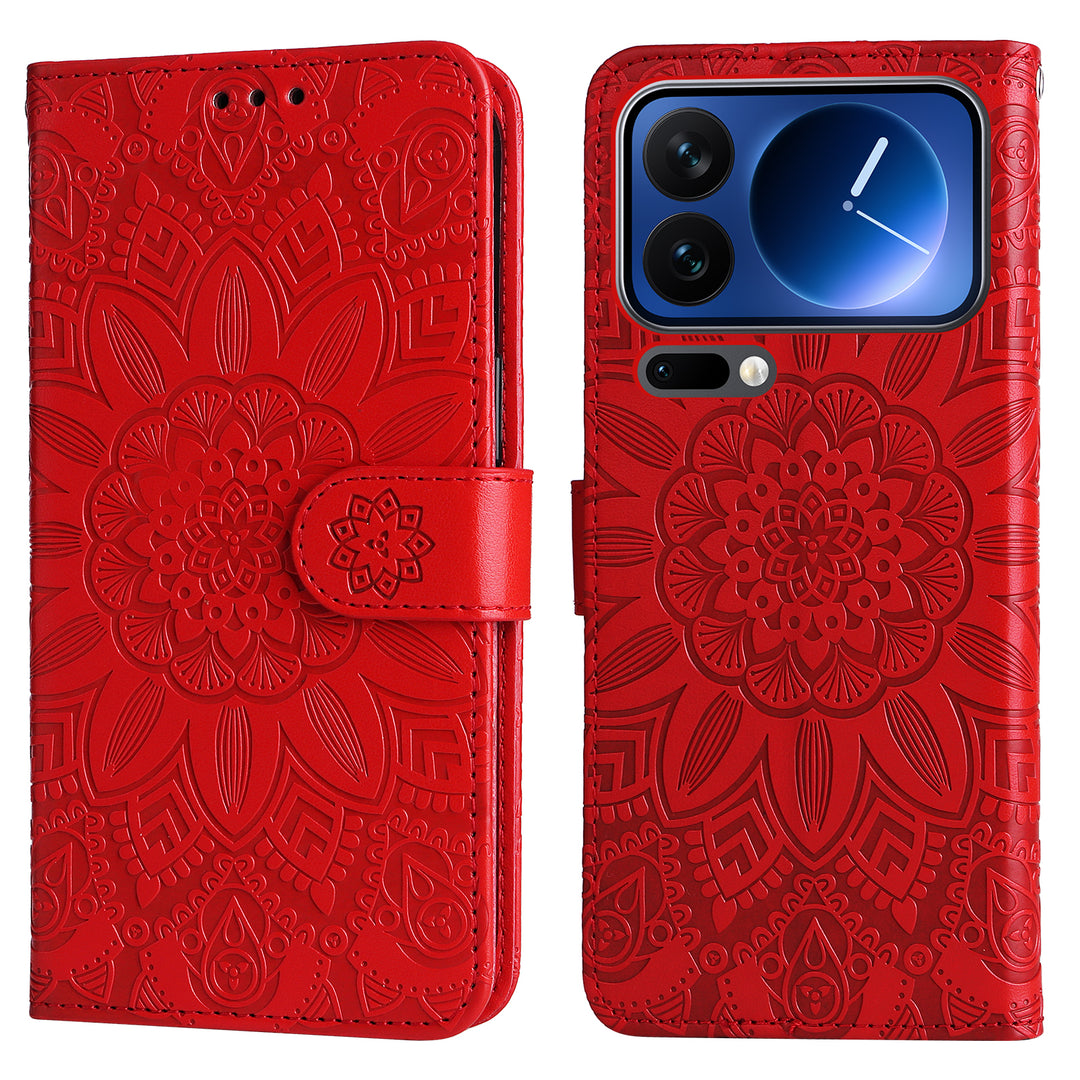 Mandala-Blumen Kunstleder Klapp Hülle/Flip Case für Xiaomi 17, 17 Pro, 17 Pro Max | ZITOCASES®