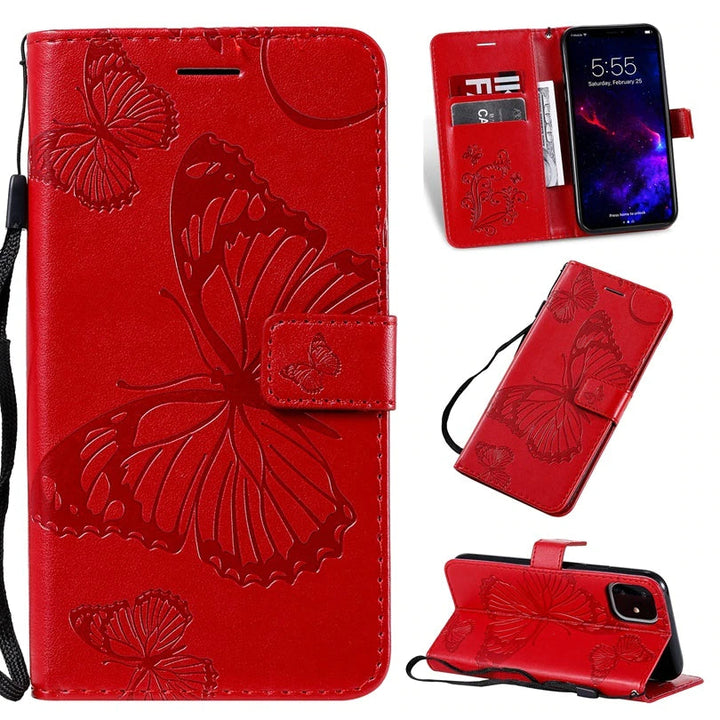 Schmetterling Motiv Kunstleder Klapp Hülle/Flip Case für iPhone 16, 15-Serie | ZITOCASES®