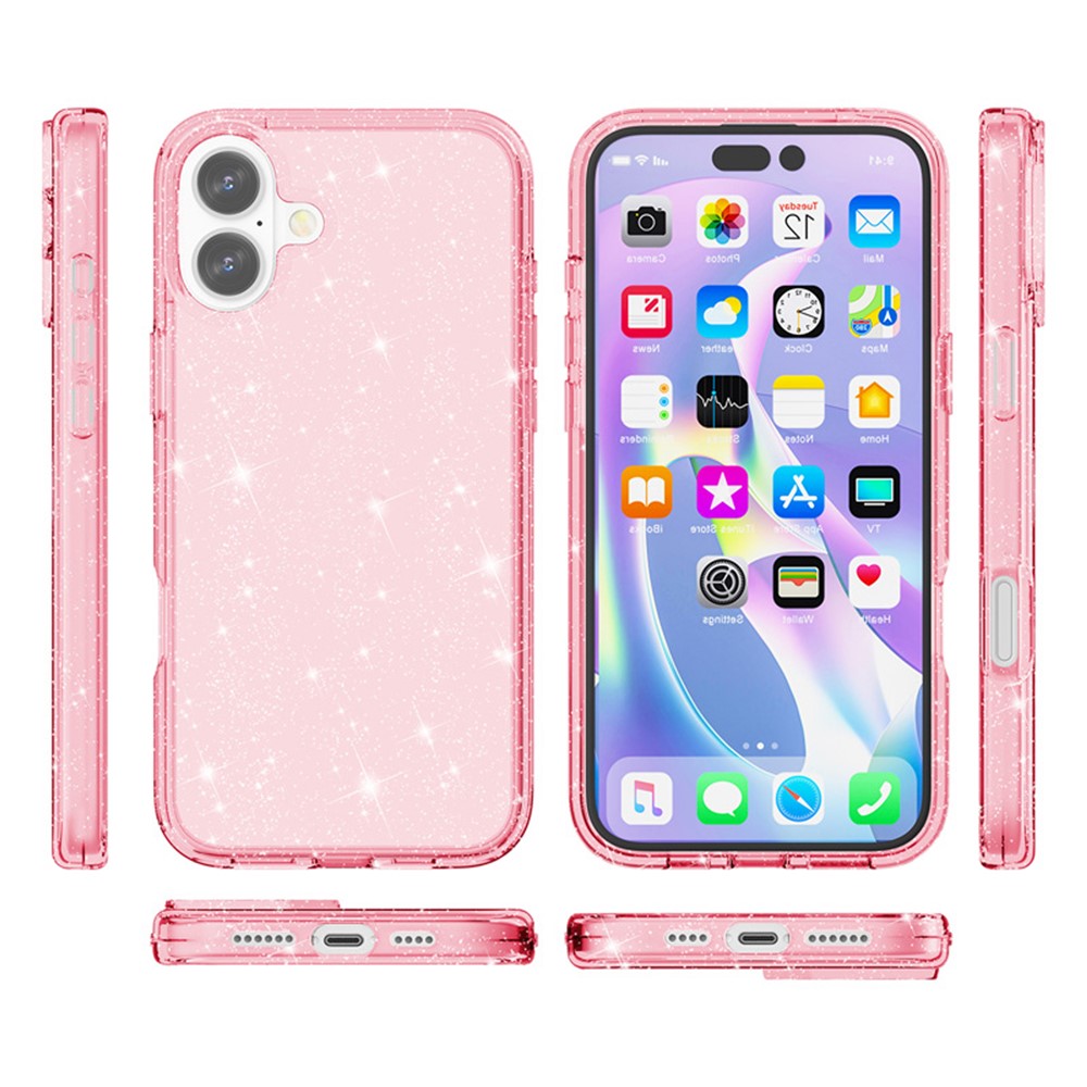 Bunte/Transparente Glitzer Silikon Hülle/Case für iPhone 17