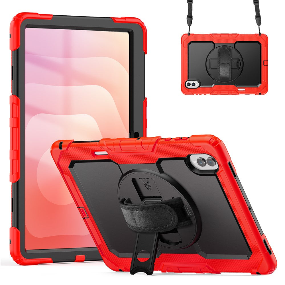 Dreiteilige Outdoor/Airbag Hülle/Case inkl. Gurt und Halteband für Samsung Galaxy Tab S11 Ultra, S11, S10 Ultra, S10 Plus, S10 FE Plus, S10 FE, S10 Lite