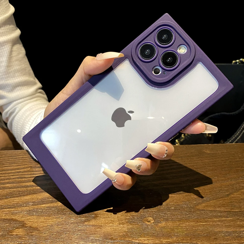 Kantige Transparente Silikon Hülle/Case für iPhone 16-Serie | ZITOCASES®