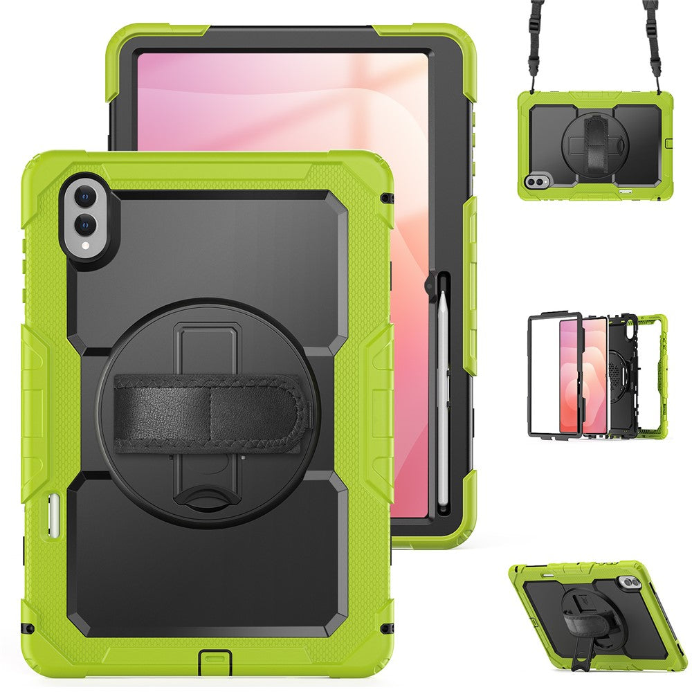 Dreiteilige Outdoor/Airbag Hülle/Case inkl. Gurt und Halteband für Samsung Galaxy Tab S11 Ultra, S11, S10 Ultra, S10 Plus, S10 FE Plus, S10 FE, S10 Lite