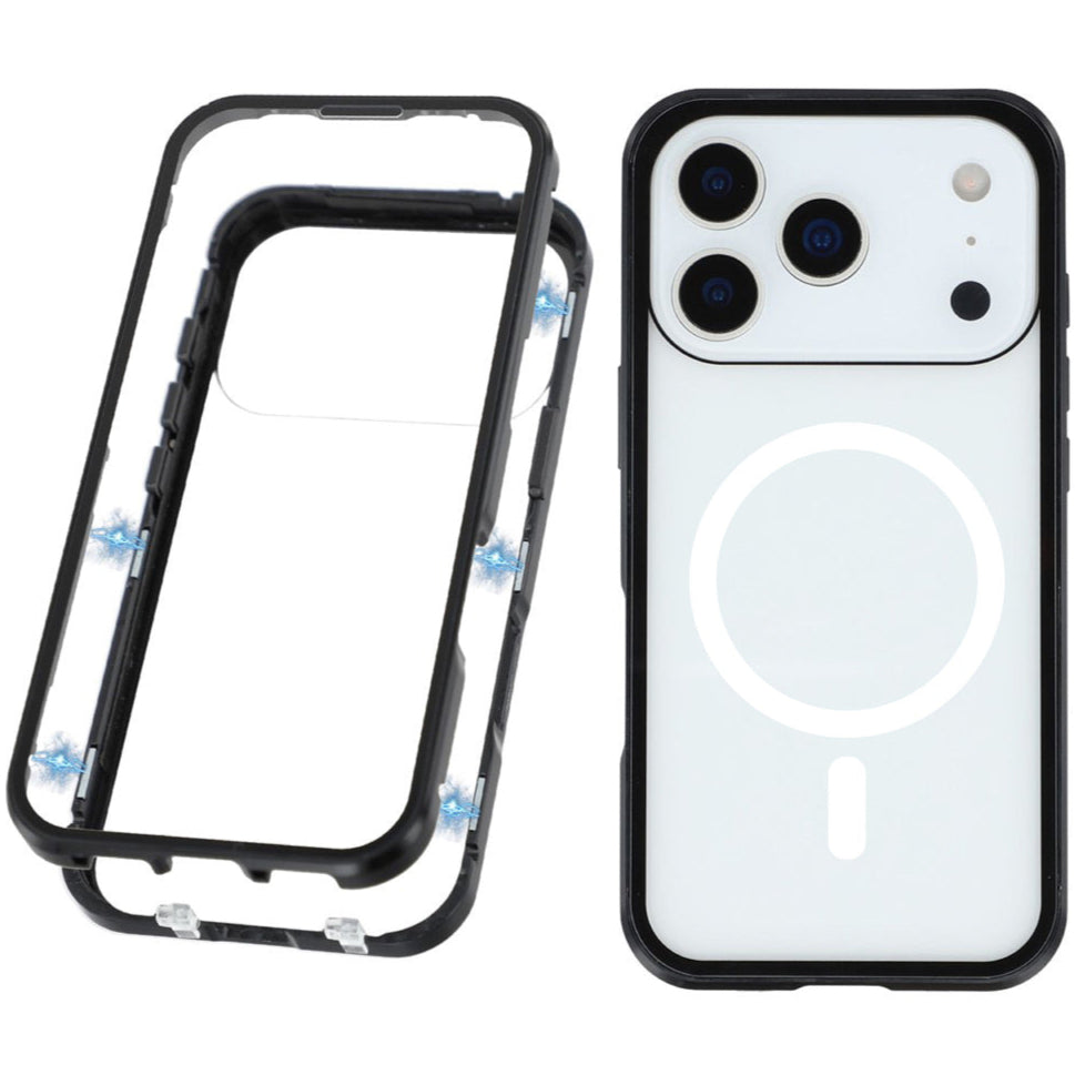 360° MagSafe/Magnet [KLARSICHT 9H-Glas] Aluminium Vollschutz Hülle/Case für iPhone 17 Pro, 17 Pro Max | ZITOCASES®