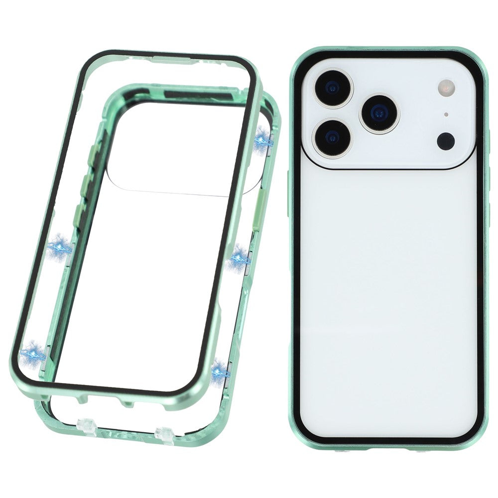 360° [KLARSICHT 9H-Glas] Aluminium Vollschutz Hülle/Case für iPhone 17 Pro, 17 Pro Max