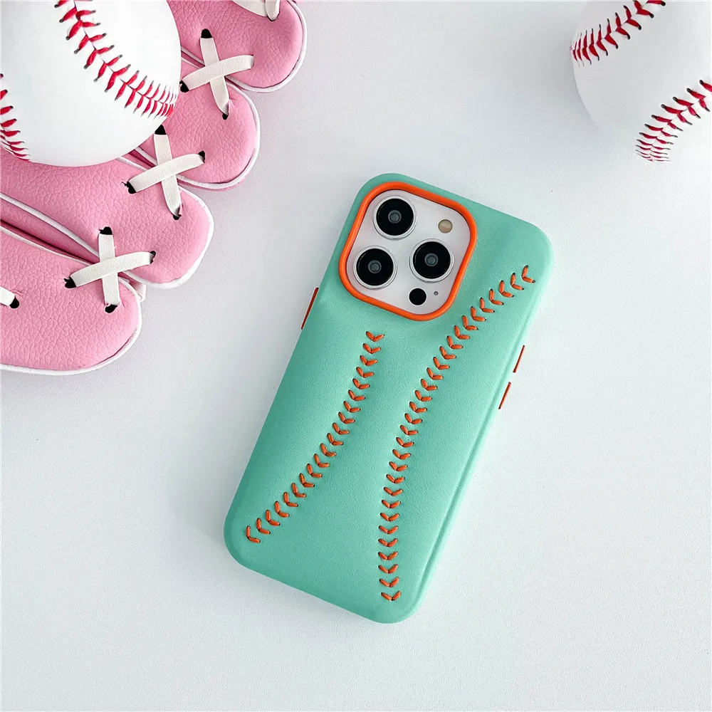 Baseball Design Kunstleder Hülle/Case für iPhone 14, 13, 12-Serie | ZITOCASES®