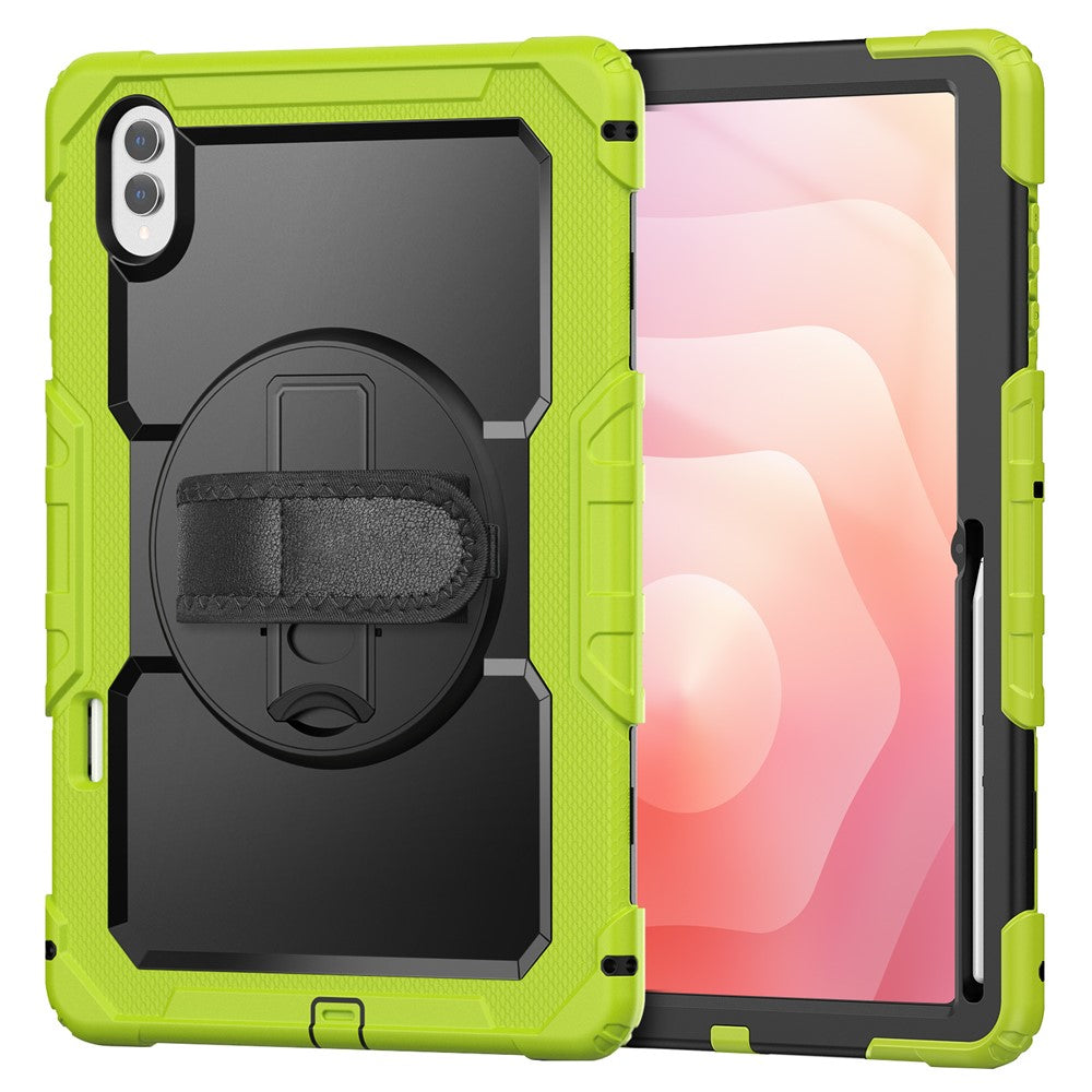 Dreiteilige Outdoor/Airbag Hülle/Case inkl. Gurt und Halteband für Samsung Galaxy Tab S11 Ultra, S11, S10 Ultra, S10 Plus, S10 FE Plus, S10 FE, S10 Lite