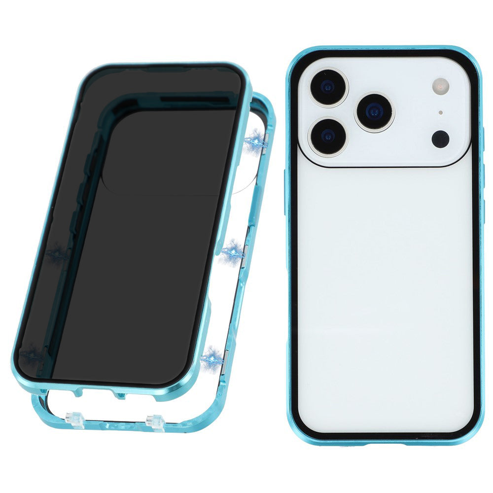 360° [SICHTSCHUTZ 9H-Glas] Aluminium Vollschutz Hülle/Case für iPhone 17 Pro, 17 Pro Max