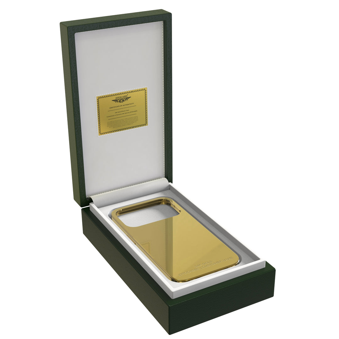 24K Gold veredelte Luxus Hülle/Case für iPhone 17, 17 Pro, 17 Pro Max, Air, 16, 16 Plus, 16 Pro, 16 Pro Max, 16e, 15, 15 Plus, 15 Pro, 15 Pro Max, 14, 14 Plus, 14 Pro, 14 Pro Max, 13, 13 Pro, 13 Pro Max | ZITOCASES®