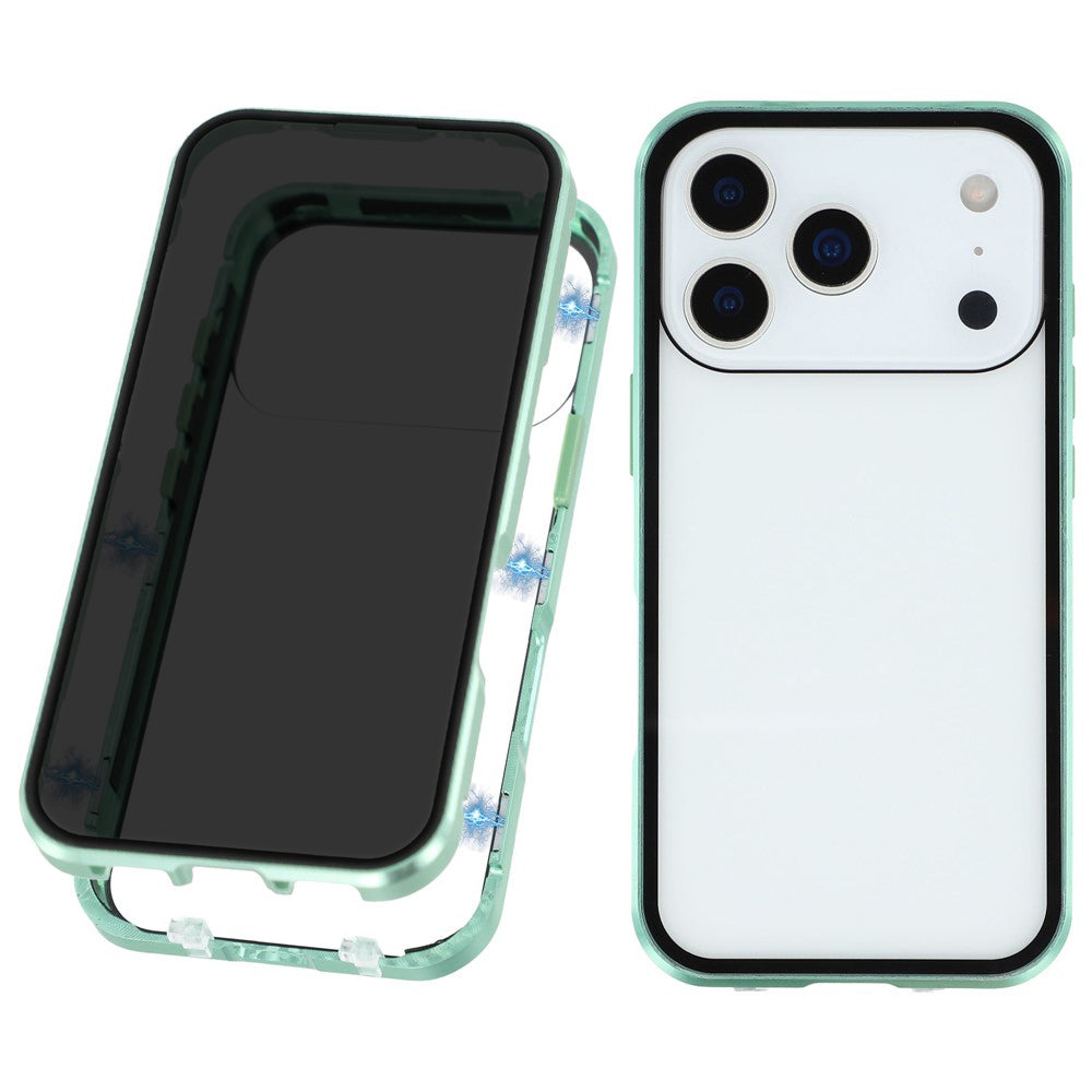 360° [SICHTSCHUTZ 9H-Glas] Aluminium Vollschutz Hülle/Case für iPhone 17 Pro, 17 Pro Max