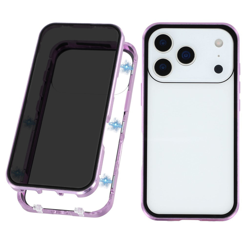 360° [SICHTSCHUTZ 9H-Glas] Aluminium Vollschutz Hülle/Case für iPhone 17 Pro, 17 Pro Max