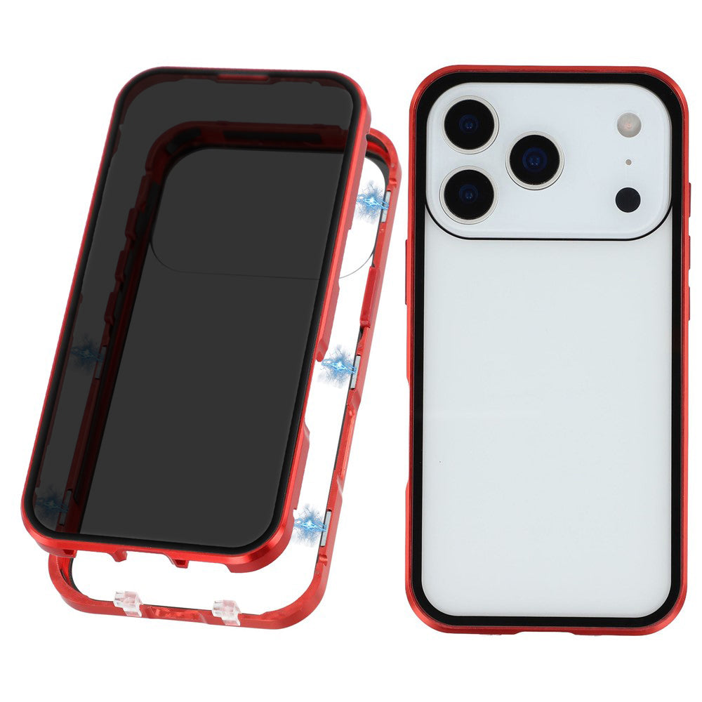 360° [SICHTSCHUTZ 9H-Glas] Aluminium Vollschutz Hülle/Case für iPhone 17 Pro, 17 Pro Max
