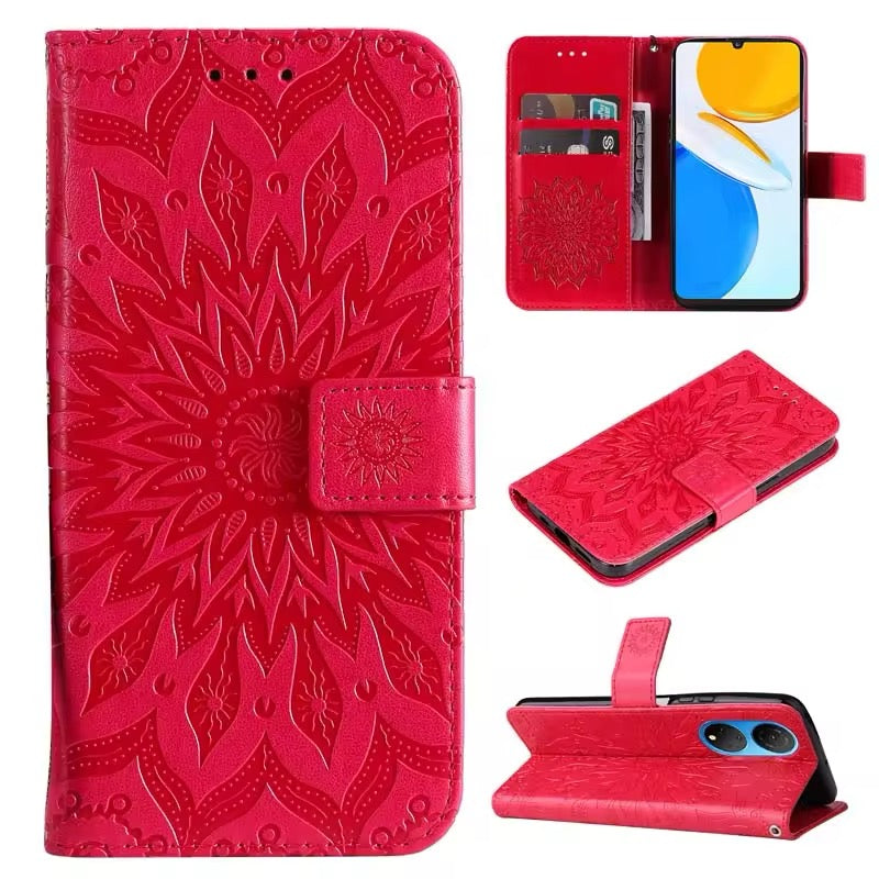 Mandala-Blumen Kunstleder Klapp Hülle/Flip Case für Honor Magic 7, 6, 5, 4-Serie | ZITOCASES®