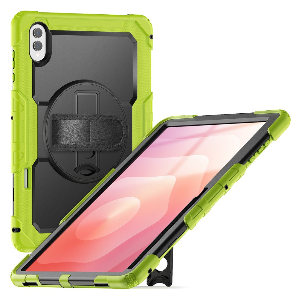 Dreiteilige Outdoor/Airbag Hülle/Case inkl. Gurt und Halteband für Samsung Galaxy Tab S11 Ultra, S11, S10 Ultra, S10 Plus, S10 FE Plus, S10 FE, S10 Lite