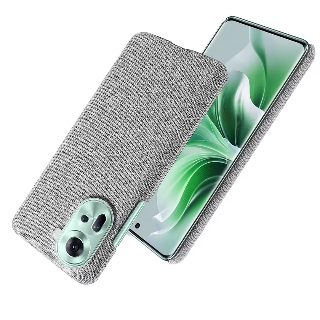 Stoff überzogene Soft Hülle/Case für Oppo Reno 13, 13 Pro, 12, 12 Pro, 11, 11 Pro, 10, 10 Pro, 9, 9 Pro, 9 Pro Plus, 8, 8T, 8 Pro, 7, 7 Pro, 7 SE, 6, 2, 2Z, 5G, Ace, Z, Find X8, X8 Pro, X7, X7 Ultra, X6, X6 Pro, X5, X5 Pro, X5 Lite, X3 Pro | ZITOCASES®