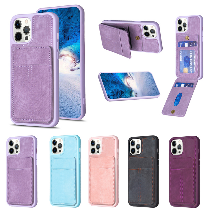 Kunstleder Kreditkartenfach Hülle/Case für iPhone 16, 15, 14-Serie | ZITOCASES®