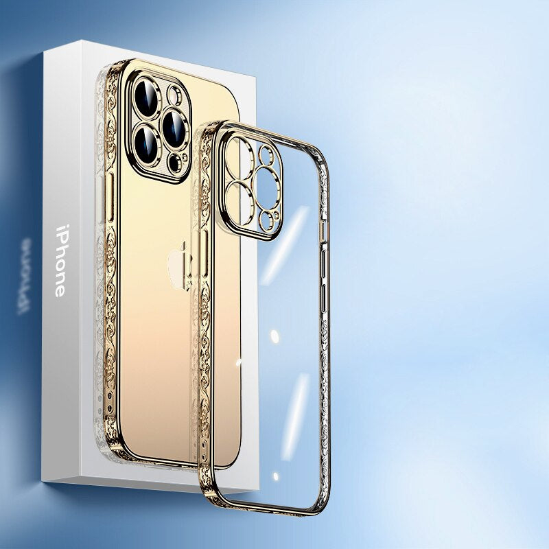 Transparente/Chrom Luxus Hülle/Case verschiedene Farben für iPhone 16, 15-Serie | ZITOCASES®