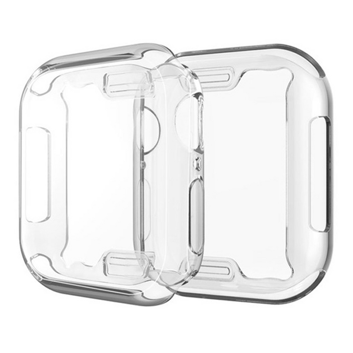 Transparente/Chrom Silikon Vollschutz Hülle/Case für alle Apple Watch Modelle (1) | ZITOCASES®