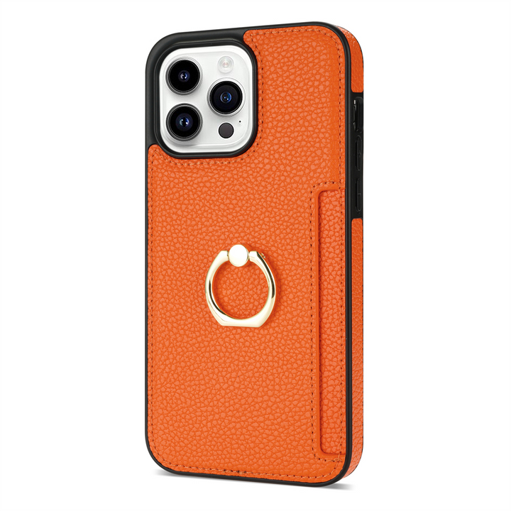 Kunstleder Kartenfach Hülle/Case inkl. Ring für iPhone 16, 16 Plus, 16 Pro, 16 Pro Max, 15, 15 Plus, 15 Pro, 15 Pro Max, 14, 14 Plus, 14 Pro, 14 Pro Max, 13, 13 Pro, 13 Pro Max, 13 Mini, 12, 12 Pro, 12 Pro Max, 12 Mini, SE, 11, 11 Pro, 11 Pro Max | ZITOCASES®