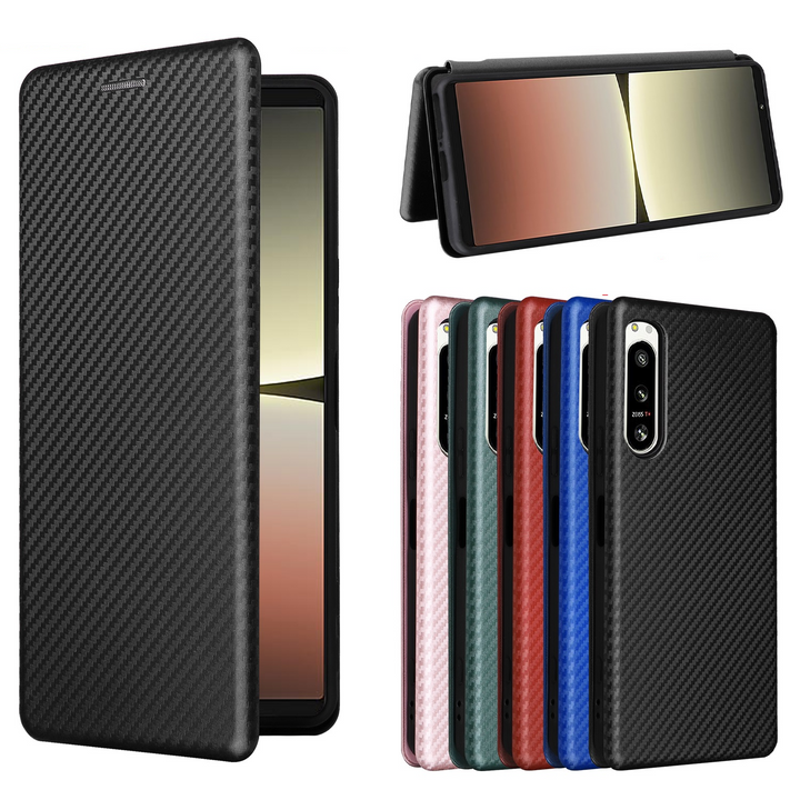 Kunstleder Carbon Klapp Hülle/Flip Case für Sony Xperia  Z5, M5, XA, XA1, XA1 Plus | ZITOCASES®