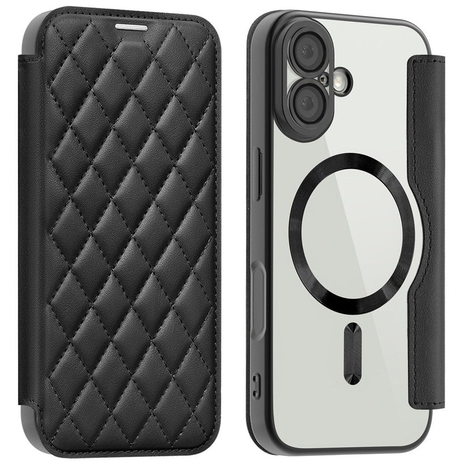 Karierte Kunstleder MagSafe/Magnet Klapp Hülle/Flip Case für iPhone 17 | ZITOCASES®