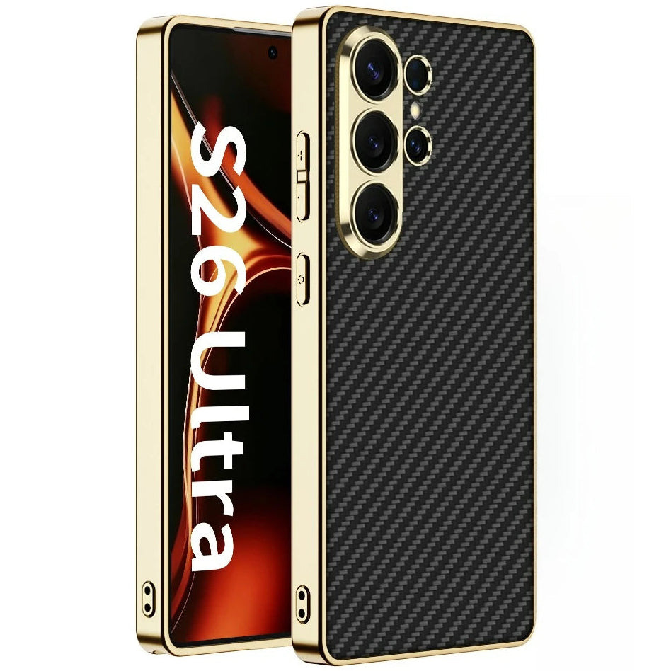 Luxus Kunstleder/Gold Optik Hülle/Case für Samsung Galaxy S26, S26 Plus, S26 Ultra | ZITOCASES®