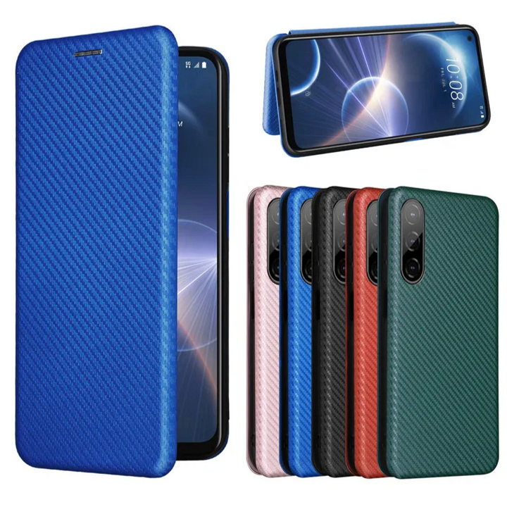 Carbon Klapp Hülle/Flip Case für HTC U24 Pro, U23 Pro | ZITOCASES®