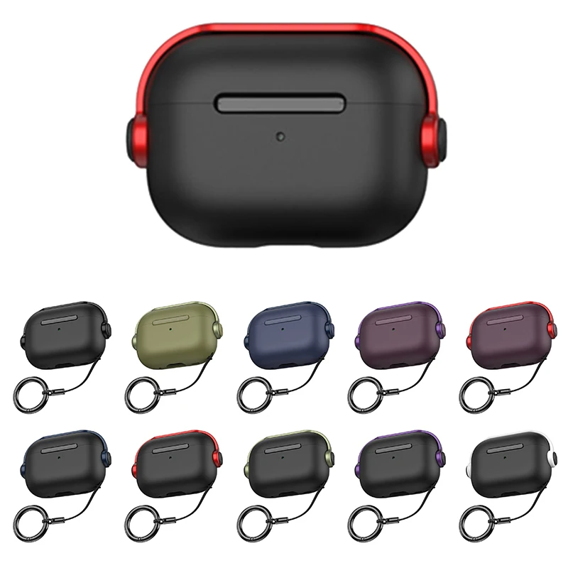 Bunte Plastik Hülle/Case inkl. Sicherheitsbügel für AirPods Pro 1, 2 | ZITOCASES®