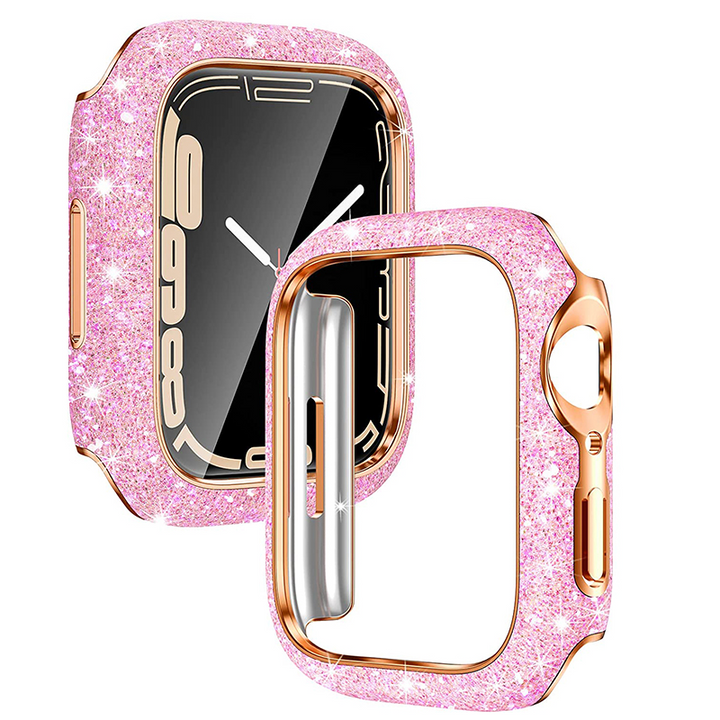 Gold/Glitzer Plastik Hülle/Case für Apple Watch Series 10, 9, 8, 7, 6, 5, 4, 3, 2 ,1, SE, Ultra | ZITOCASES®