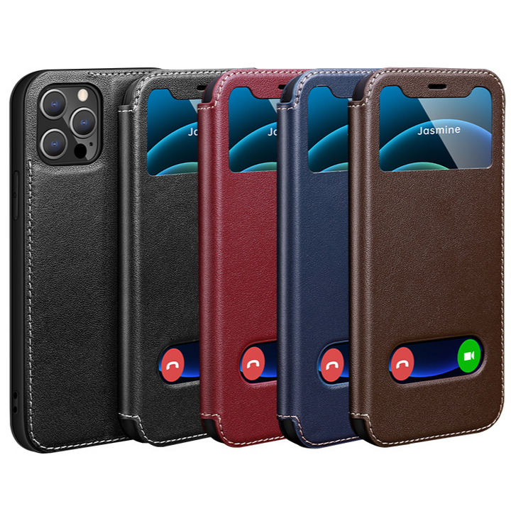 Kunstleder Klapp Hülle/Flip Case mit Sichtfenster für iPhone 16-Serie | ZITOCASES®