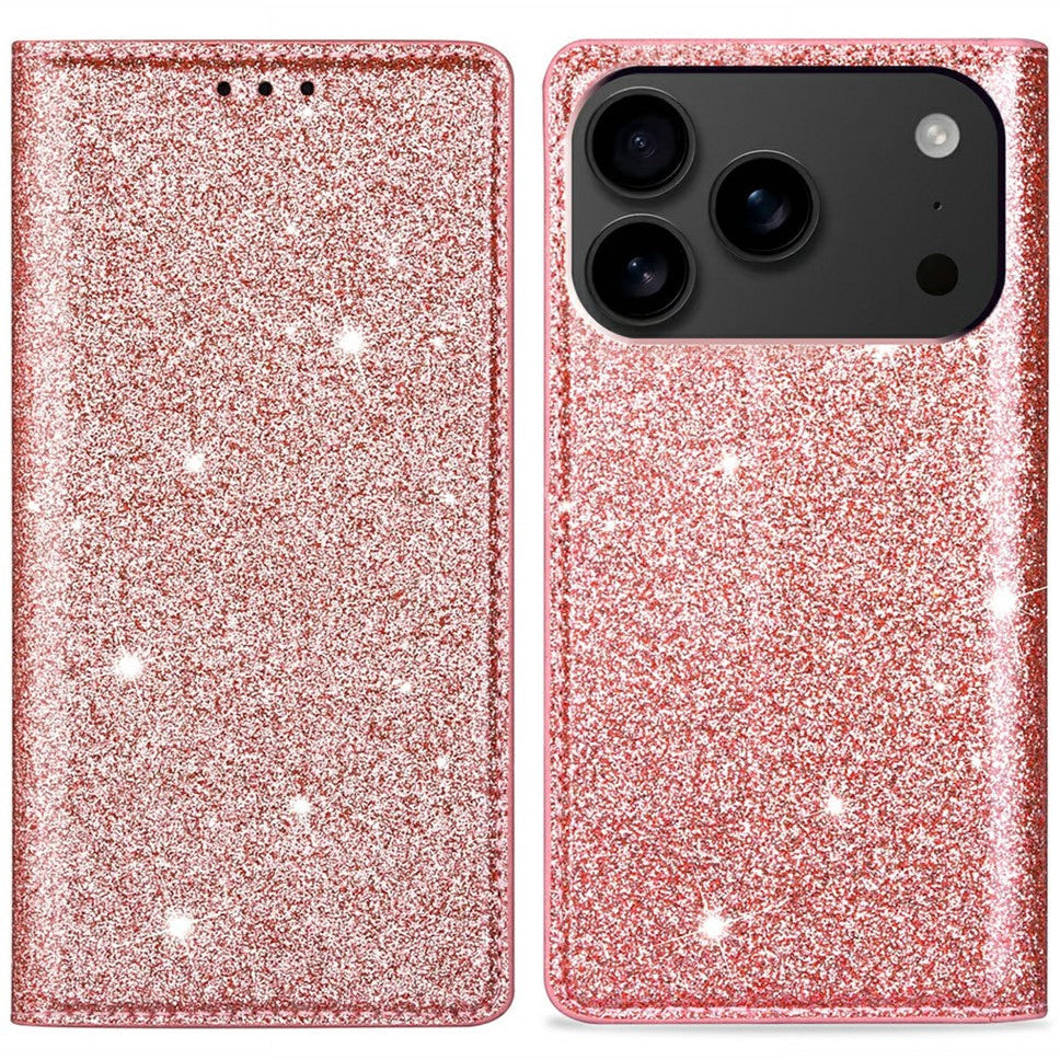 Glitzer Kunstleder Klapp Hülle/Flip Case für iPhone 17 Pro, 17 Pro Max | ZITOCASES®