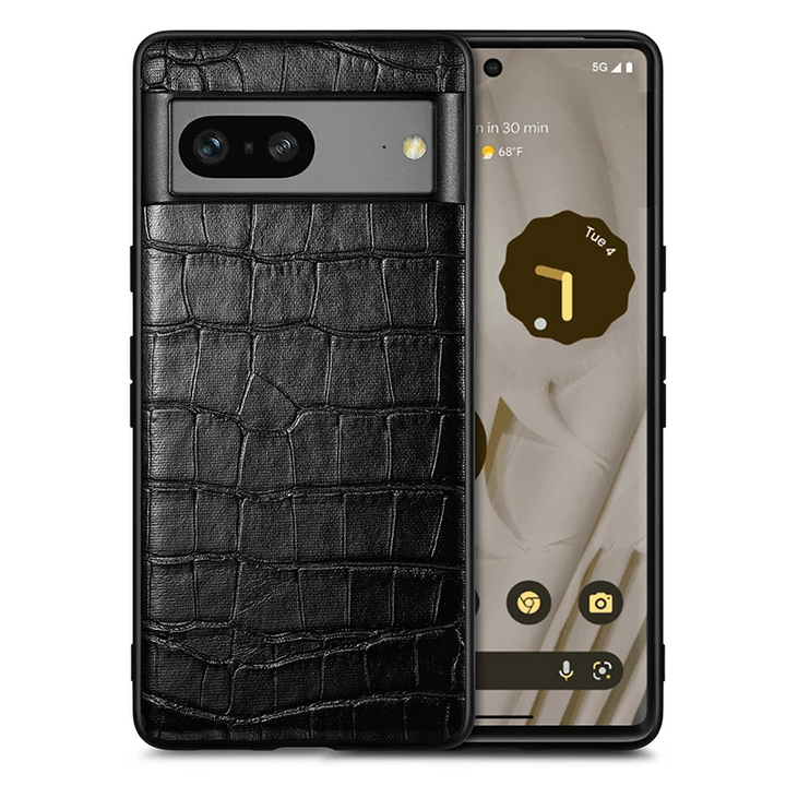 Krokodil-Leder Optik Silikon Hülle/Case verschiedene Farben für Google Pixel 9, 9 Pro, 9 Pro XL,  8, 8 Pro, 8A, 7, 7 Pro, 7A, 6, 6A, 6 Pro, 5, 4, 4 XL, 4A, 3, 3 Xl, 3A, 3A XL | ZITOCASES®