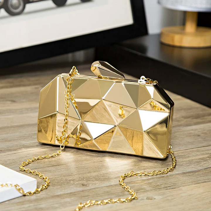 3D Geometrie-Muster Chrom/Plastik Clutch/Tasche | ZITOCASES®