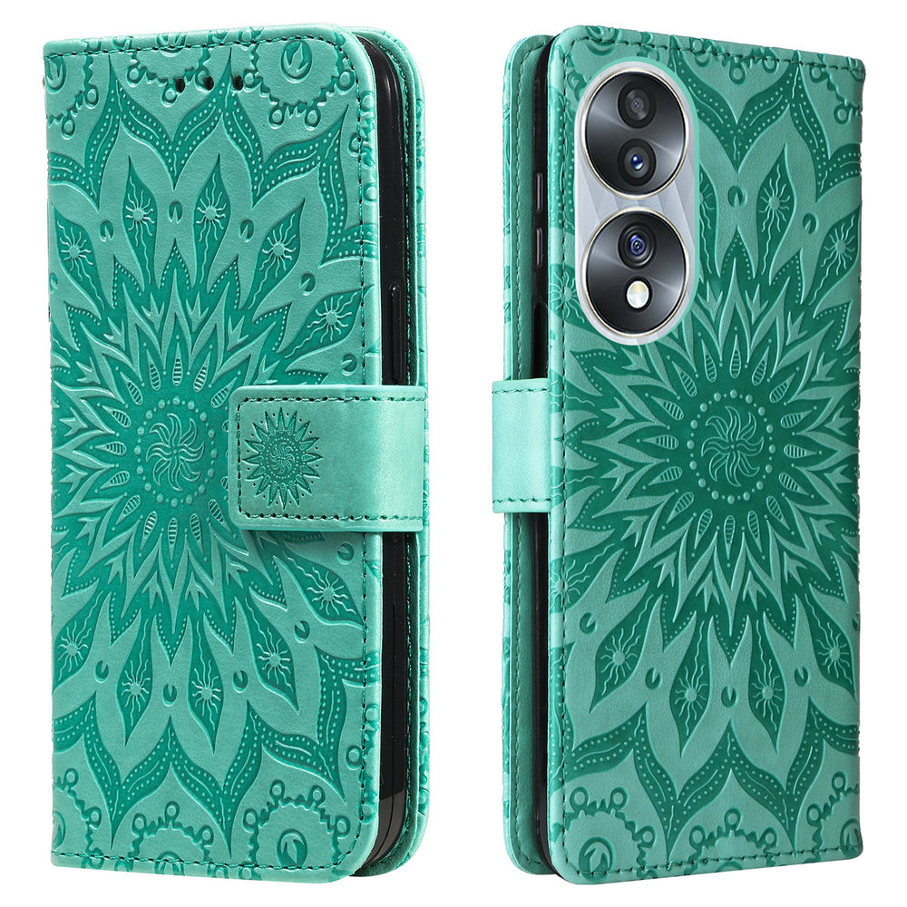 Mandala-Blumen Kunstleder Klapp Hülle/Flip Case für Honor Magic 7, 6, 5, 4-Serie | ZITOCASES®