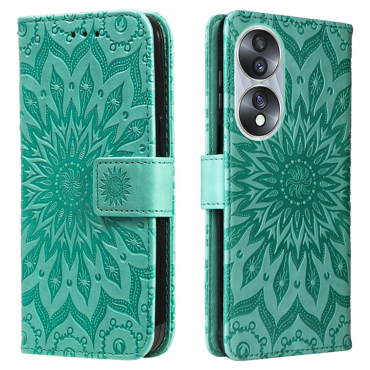 Mandala-Blumen Kunstleder Klapp Hülle/Flip Case für Honor Magic 6, 5, 4-Serie | ZITOCASES®