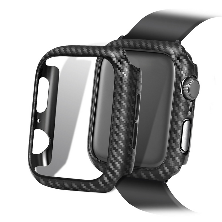 Carbon Optik Plastik Hülle/Case für Apple Watch Series 10, 9, 8, 7, 6, SE, Ultra 2 | ZITOCASES®