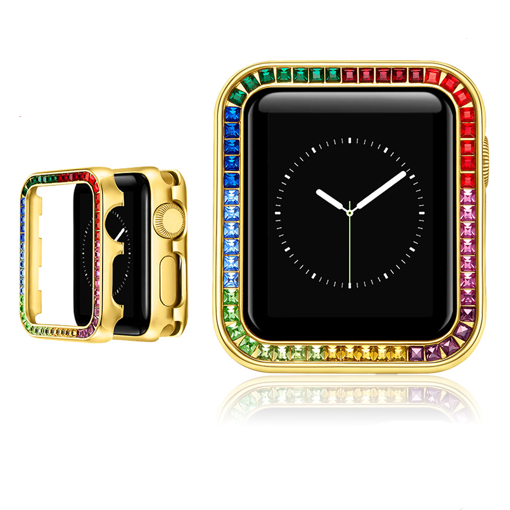 3D Zirkonia Baguette/Diamant Hülle/Case für Apple Watch Series 10, 9, Ultra 2 | ZITOCASES®