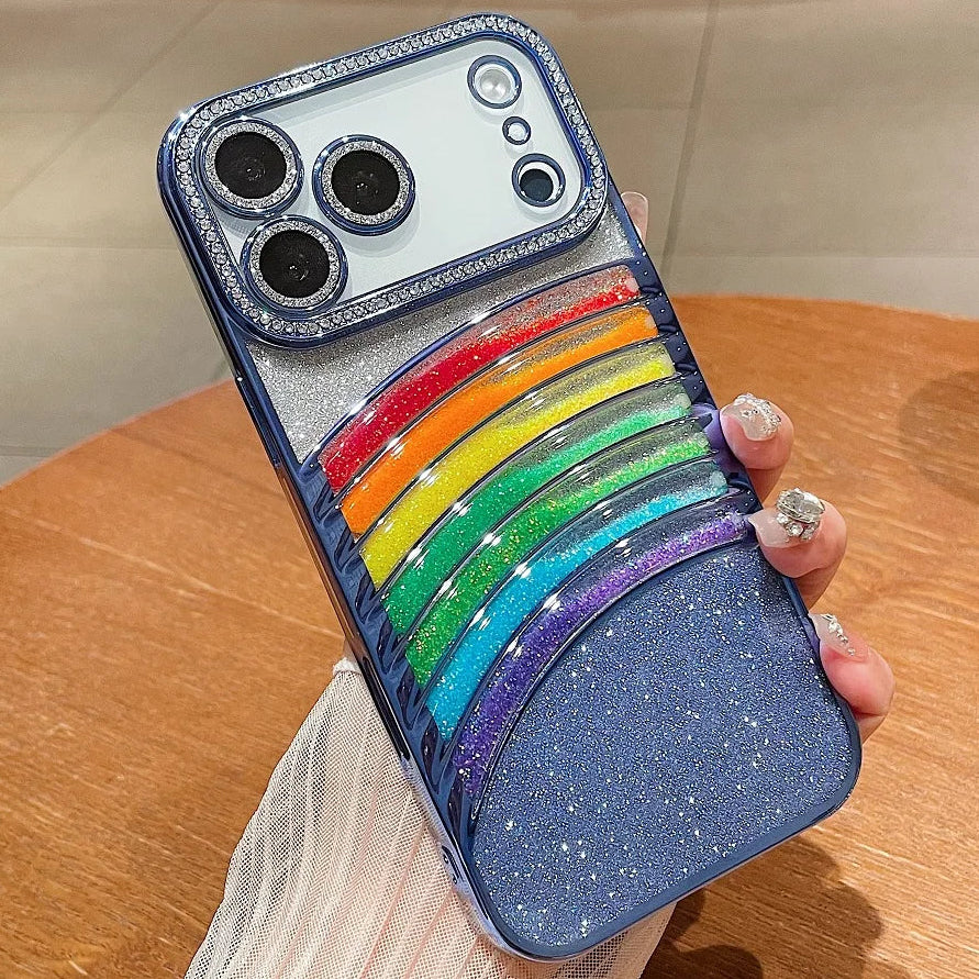 3D Glitzer/Diamant Regenbogen Silikon Hülle/Case für iPhone 17 Pro, 17 Pro Max | ZITOCASES®