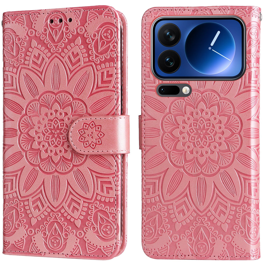 Mandala-Blumen Kunstleder Klapp Hülle/Flip Case für Xiaomi 17, 17 Pro, 17 Pro Max | ZITOCASES®