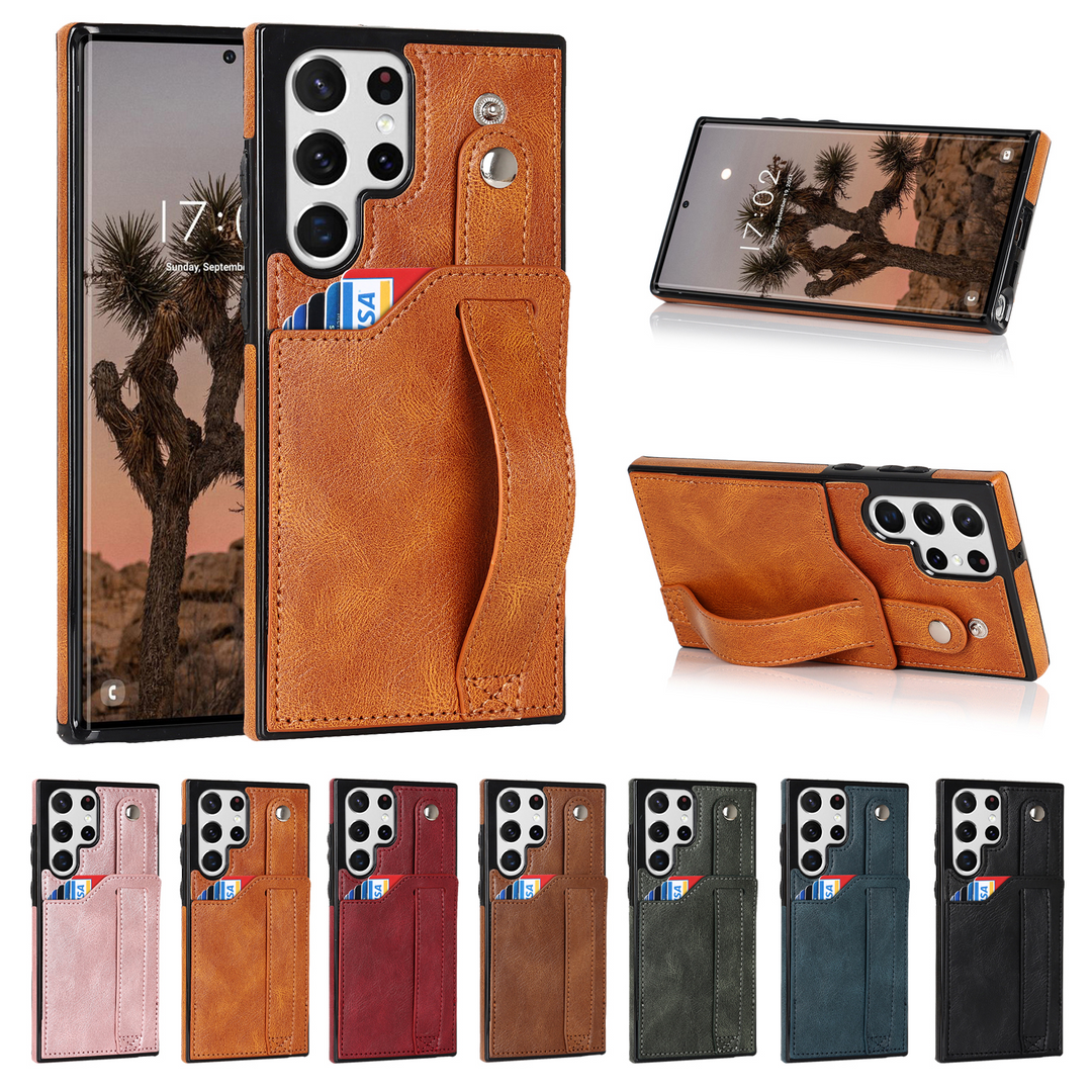 Kunstleder Kartenfach Hülle/Case mit Halteband für Samsung Galaxy S25, S25 Plus, S25 Ultra, S24, S24 Plus, S24 Ultra, S24 FE, S23 FE, S23, S23 Plus, S23 Ultra, S22, S22 Plus, S22 Ultra, S21 FE, S21, S21 Plus, S21 Ultra, S20, S20 Plus, S20 Ultra | ZITOCASES®