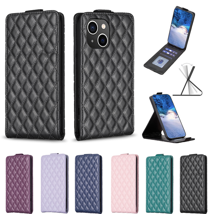 Karierte Kunstleder Klapp Hülle/Flip Case für iPhone 16, 16 Plus, 16 Pro, 16 Pro Max, 15, 15 Plus, 15 Pro, 15 Pro Max, 14, 14 Plus, 14 Pro, 14 Pro Max, 13, 13 Pro, 13 Pro Max, 13 Mini, 12, 12 Pro, 12 Pro Max, 12 Mini, SE, 11, 11 Pro, 11 Pro Max | ZITOCASES®