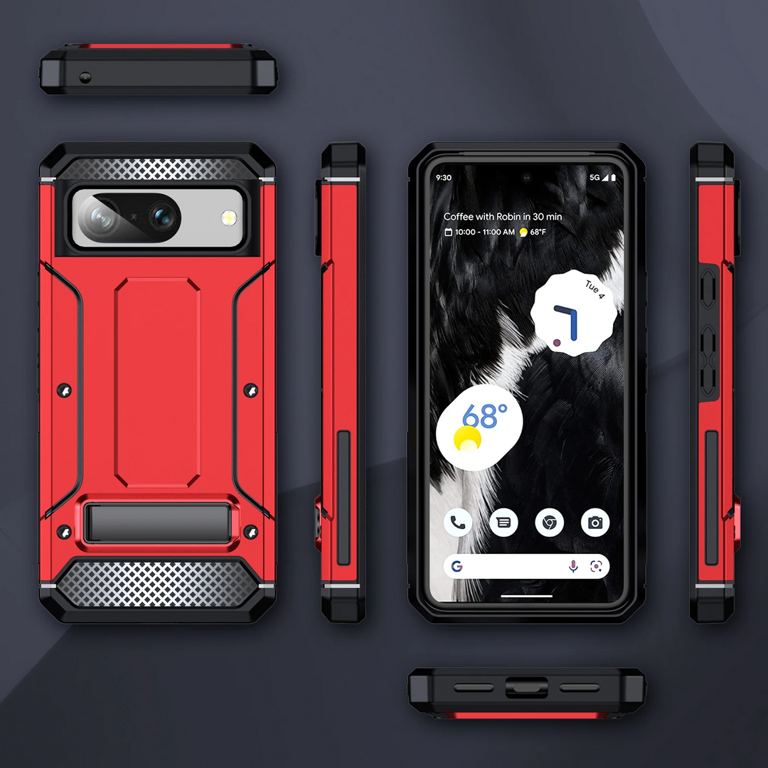 Outdoor Hülle/Case inkl. Ständer/Auflage für Google Pixel 9, 9 Pro, 9 Pro XL, 9A, 8, 8 Pro, 8A, 7, 7 Pro, 7A, 6, 6A, 6 Pro, 5, 4, 4 XL, 4A, 3, 3 Xl, 3A, 3A XL | ZITOCASES®