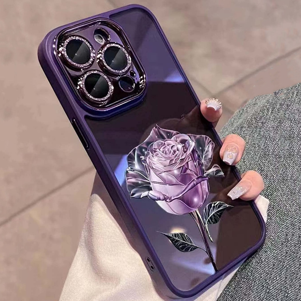 3D Rosen/Blumen Glitzer Soft Hülle/Case für iPhone 16, 16 Plus, 16 Pro, 16 Pro Max, 16e, 15, 15 Plus, 15 Pro, 15 Pro Max, 14, 14 Plus, 14 Pro, 14 Pro Max, 13, 13 Pro, 13 Pro Max, 13 Mini, 12, 12 Pro, 12 Pro Max, 12 Mini, SE, 11, 11 Pro, 11 Pro Max | ZITOCASES®